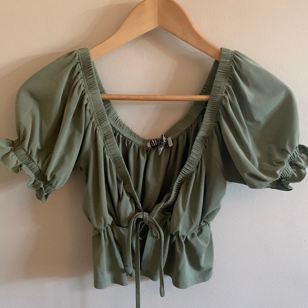 Green Crop Top